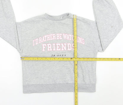 Friends Girls Grey Sweatshirt 12-13Y Graphic Pullover Casual