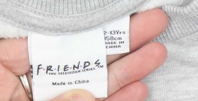 Friends Girls Grey Sweatshirt 12-13Y Graphic Pullover Casual