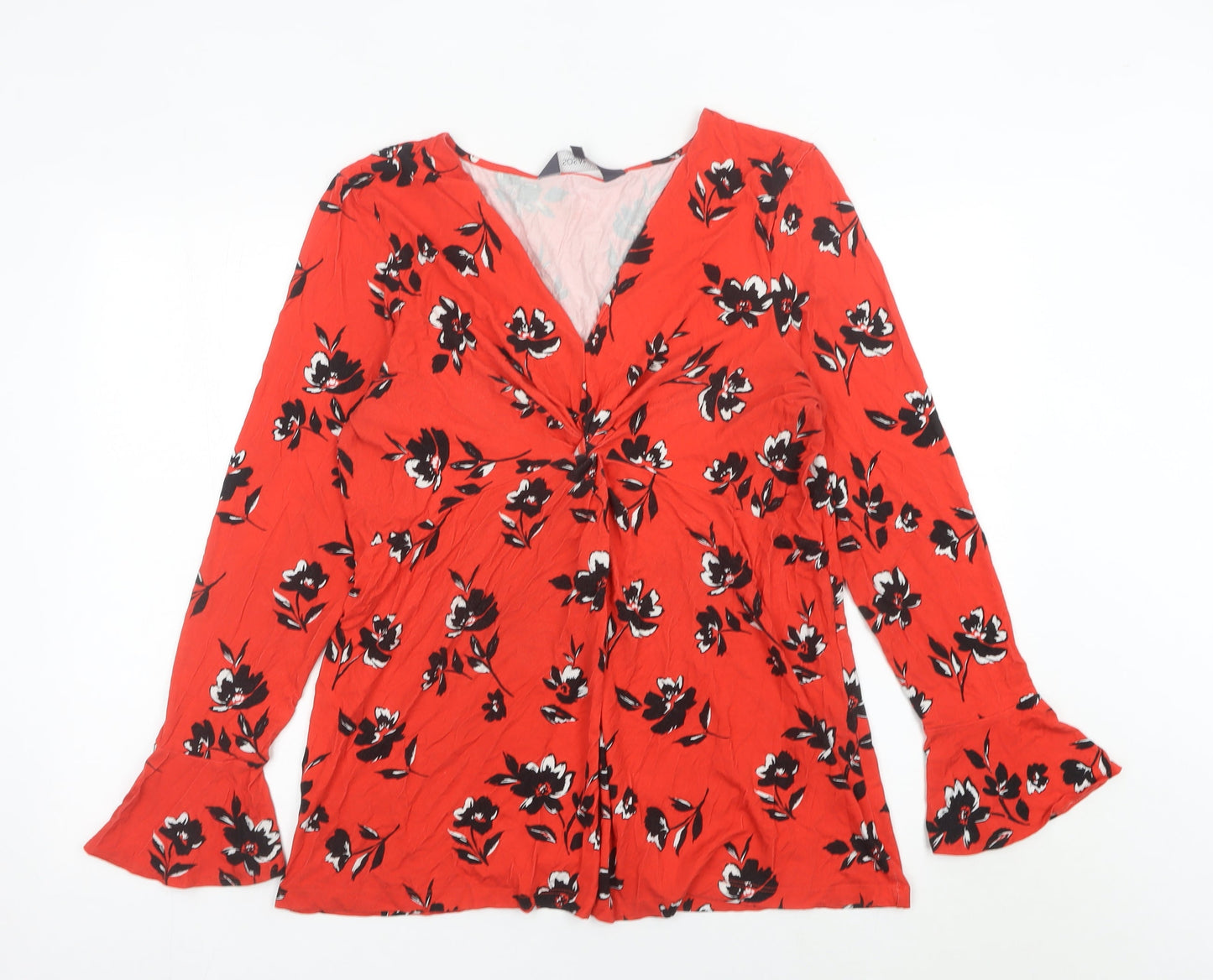 Womens UK Size 18 Sosandar Red Tunic Blouse