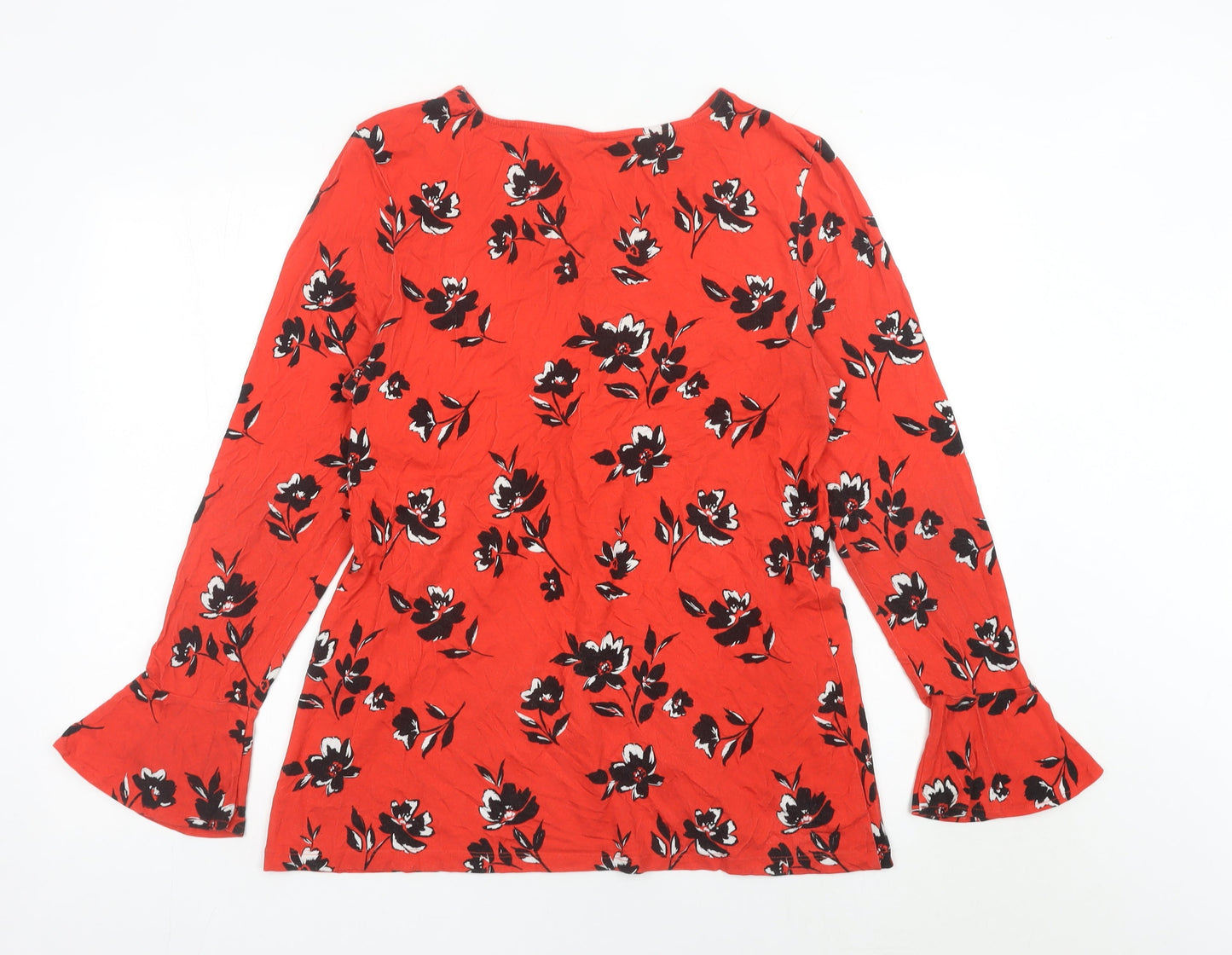 Womens UK Size 18 Sosandar Red Tunic Blouse