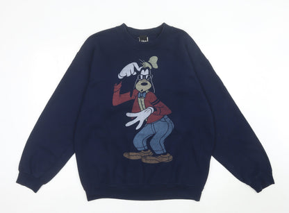 Mens UK Size M Disney Blue Pullover Sweatshirt
