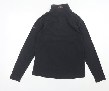 Trespass Womens Black UK 10 Small 1/2 Zip Fleece Sweatshirt