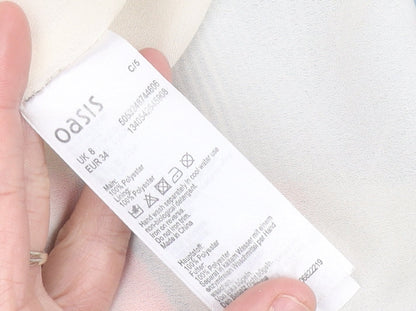 Oasis Womens Multicoloured Floral Sheath Dress UK 8 Beaded Neckline