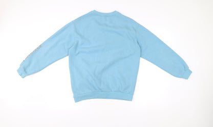 New Look Girls Blue Pullover Sweatshirt 12-13 Yrs Surf City Graphic Print
