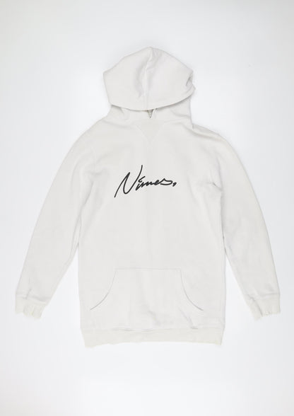 Mens UK Size M Nimes White Pullover Hoodie