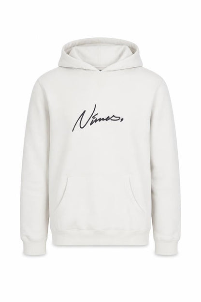 Mens UK Size M Nimes White Pullover Hoodie