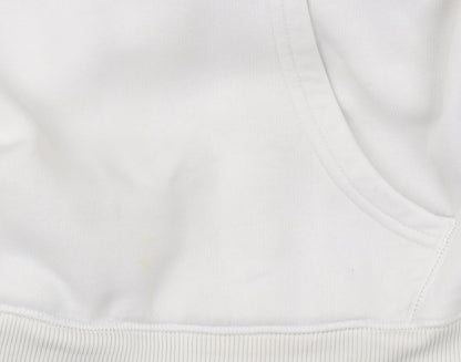 Mens UK Size M Nimes White Pullover Hoodie
