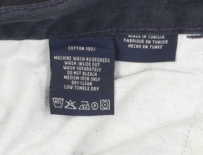 Tommy Hilfiger Mens Black Chino Trousers Size 36W 32L Straight Fit