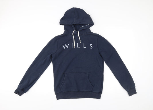 Womens UK Size 8 Jack Wills Blue Pullover Hoodie
