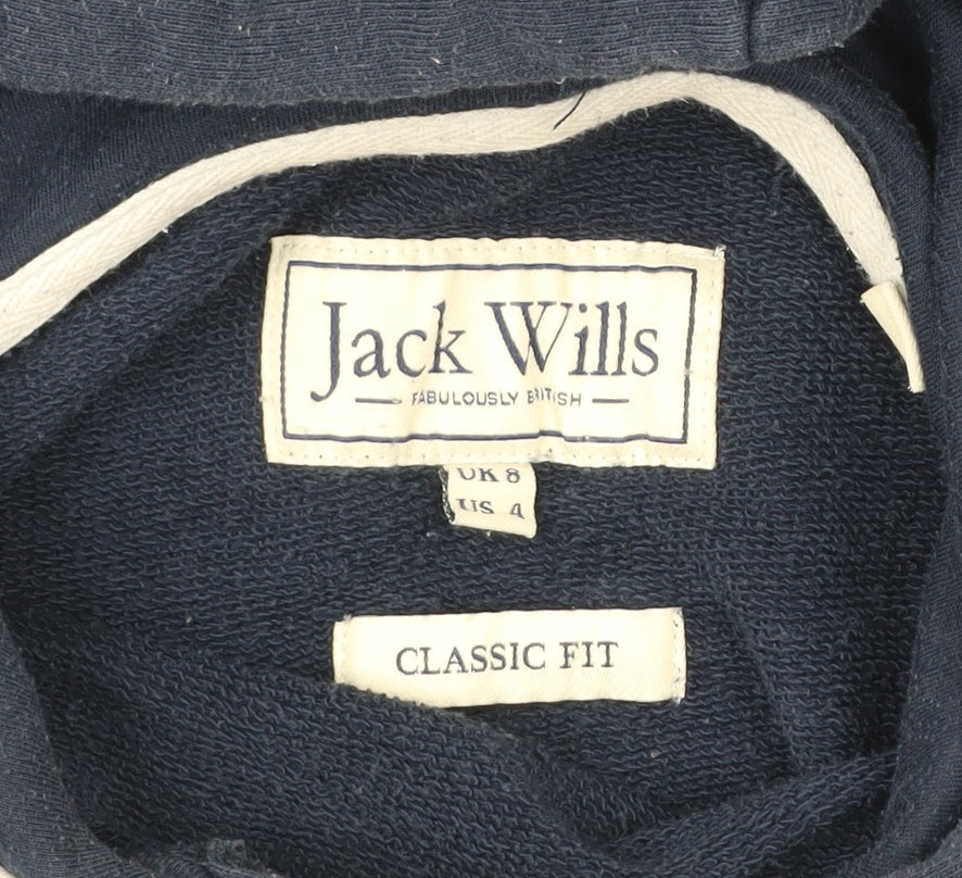 Womens UK Size 8 Jack Wills Blue Pullover Hoodie