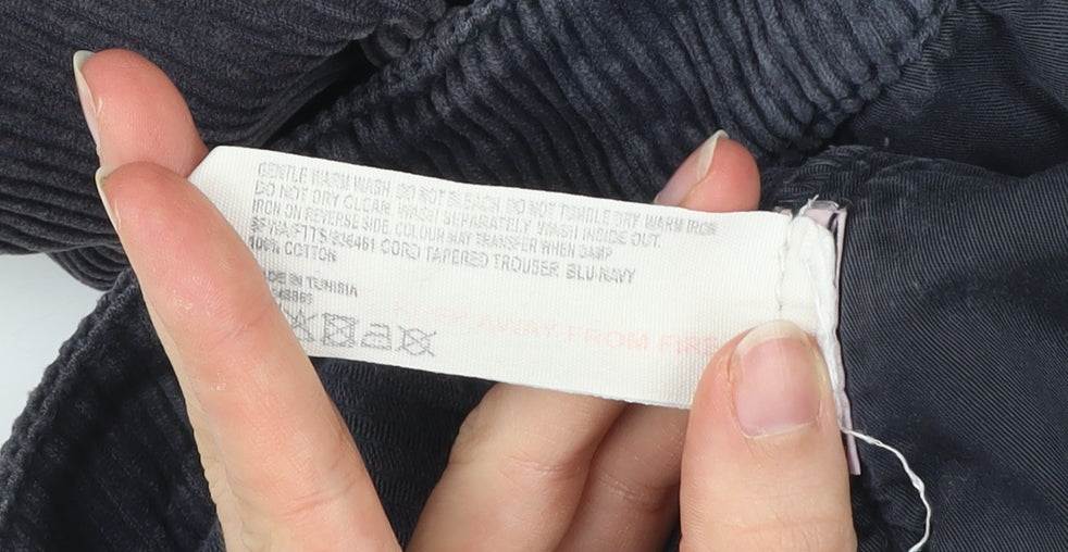 Fat Face Men’s Blue Corduroy Tapered Trousers Size S 30W 28L