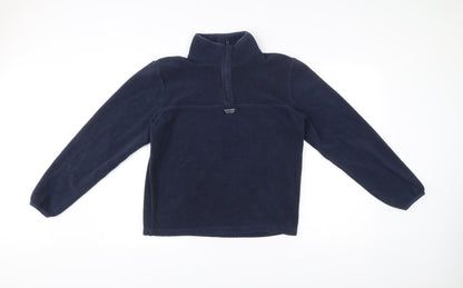 Jack & Jones Mens Blue Small Fleece Half Zip Jacket Regular Fit