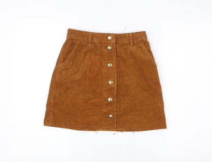 Womens UK Size 8 Topshop A-Line Corduroy Skirt