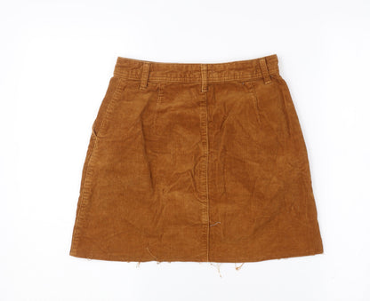 Womens UK Size 8 Topshop A-Line Corduroy Skirt