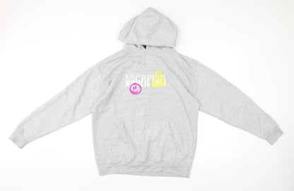 Mens UK Size S boohooMAN Grey Pullover Hoodie