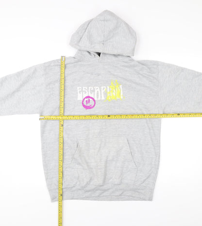 Mens UK Size S boohooMAN Grey Pullover Hoodie