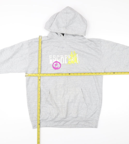 Mens UK Size S boohooMAN Grey Pullover Hoodie