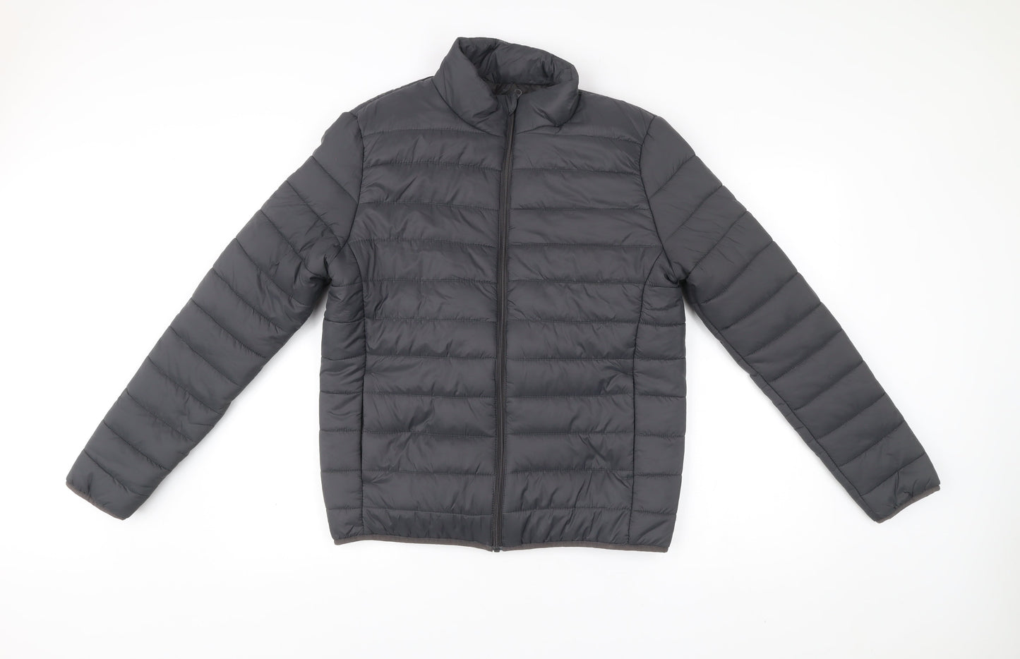 Workout Men’s Black S Puffer Jacket Lightweight Nylon