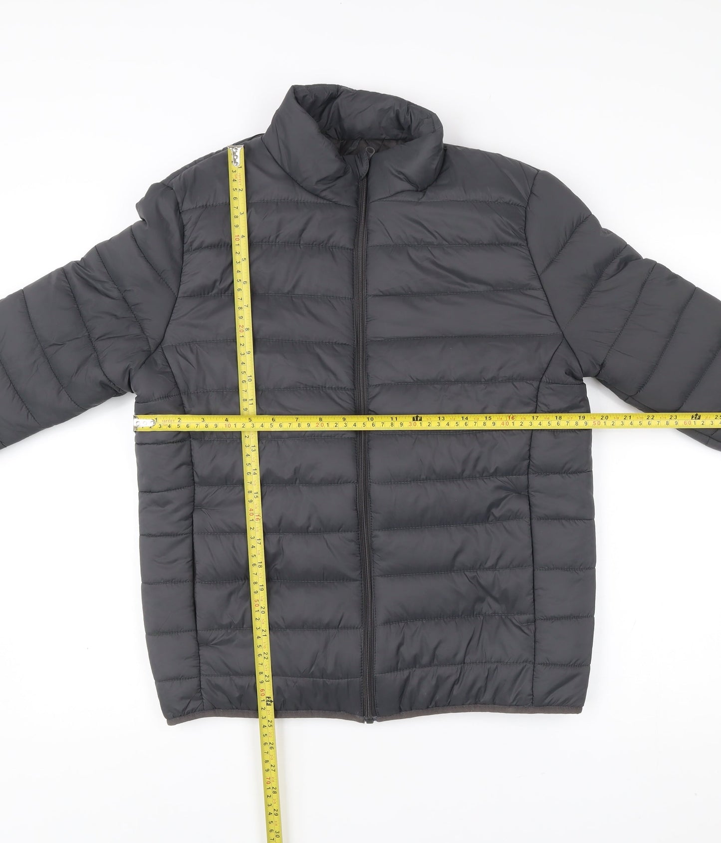 Workout Men’s Black S Puffer Jacket Lightweight Nylon