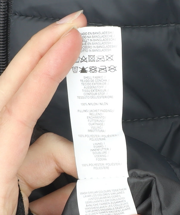 Workout Men’s Black S Puffer Jacket Lightweight Nylon