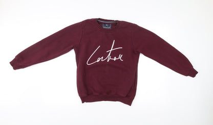 Cairo Line Women’s Burgundy Sweatshirt Medium Cotton Blend