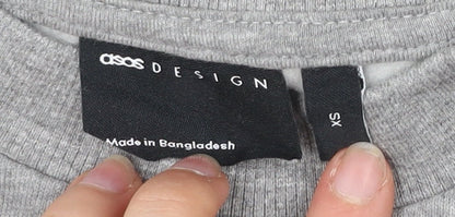 Mens UK Size XS ASOS DESIGN Grey Pullover Sweatshirt