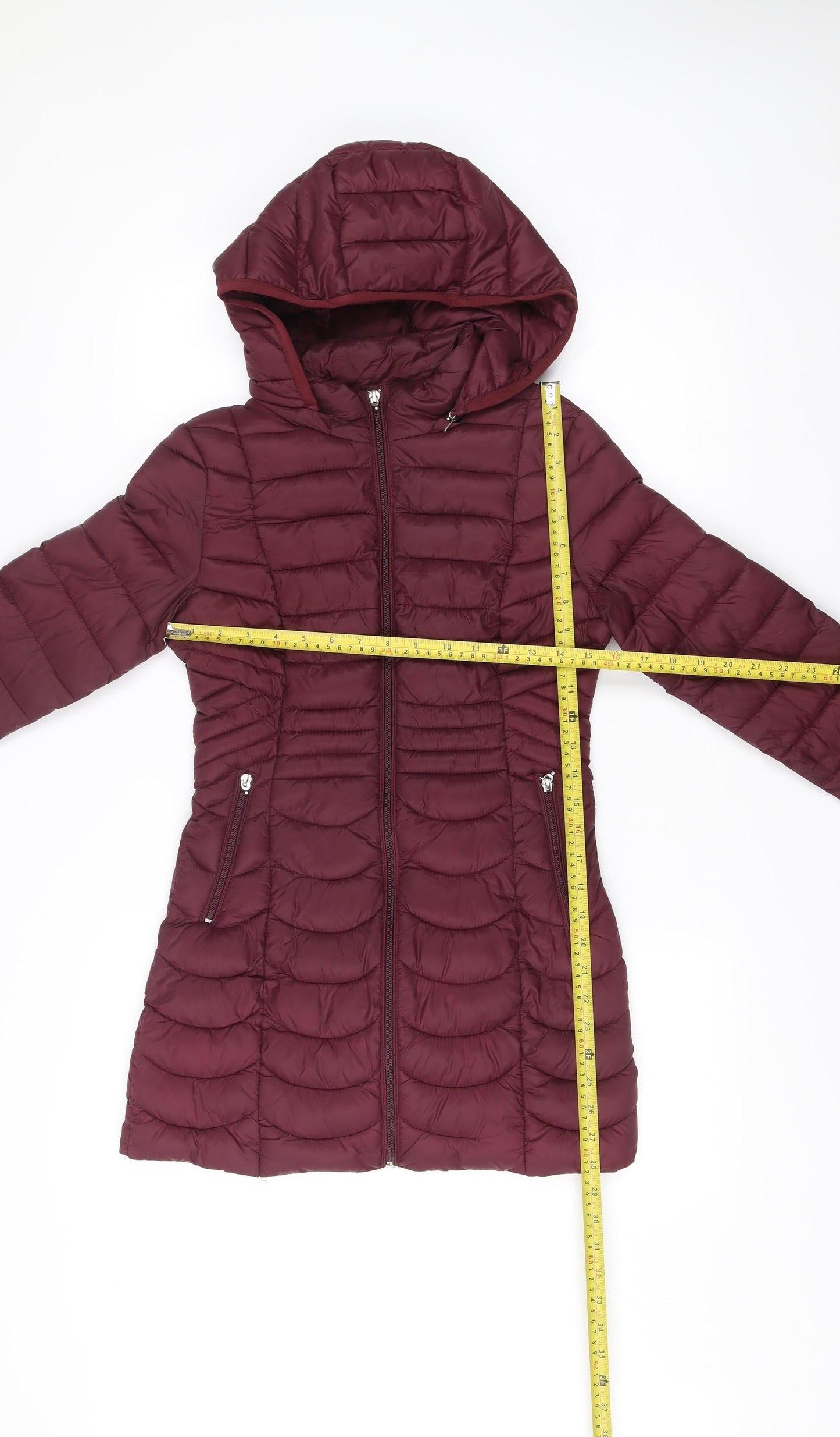 Santelon Womens Purple 3XS Puffer Jacket Hooded Quilted Nylon