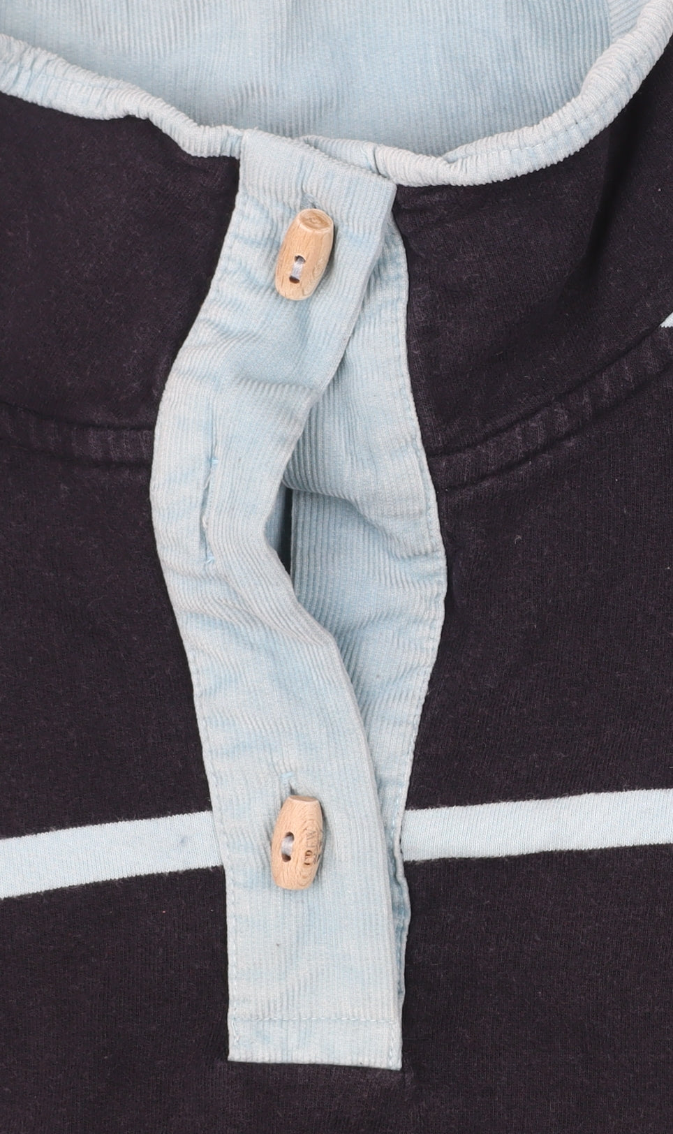 Crew Clothing Co. Womens Blue Striped Henley Jumper Size 14 Cotton