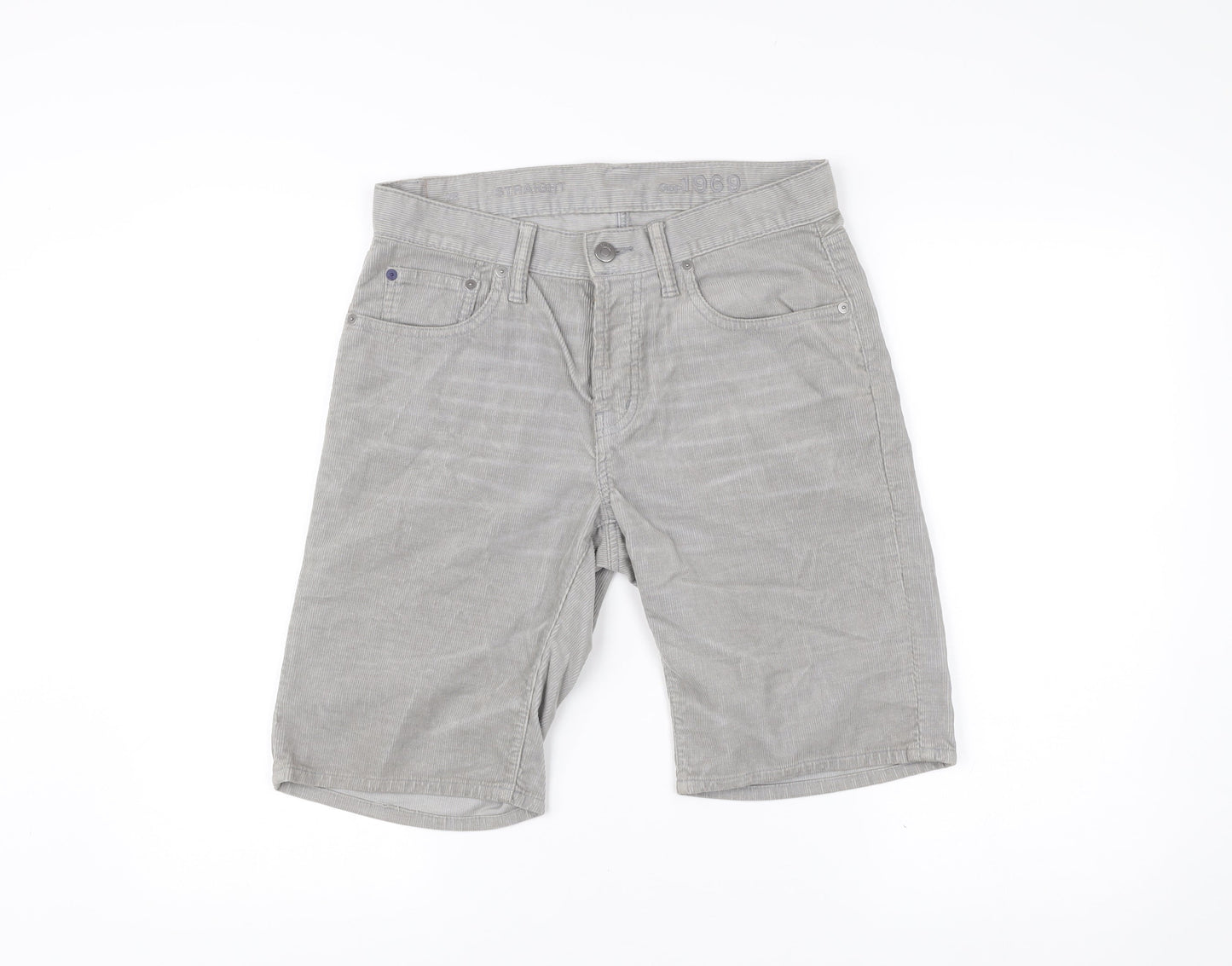 Gap Men's Grey Corduroy Chino Shorts Size 28 Regular Fit