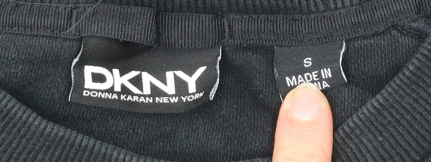 Mens UK Size S DKNY Black Pullover Sweatshirt