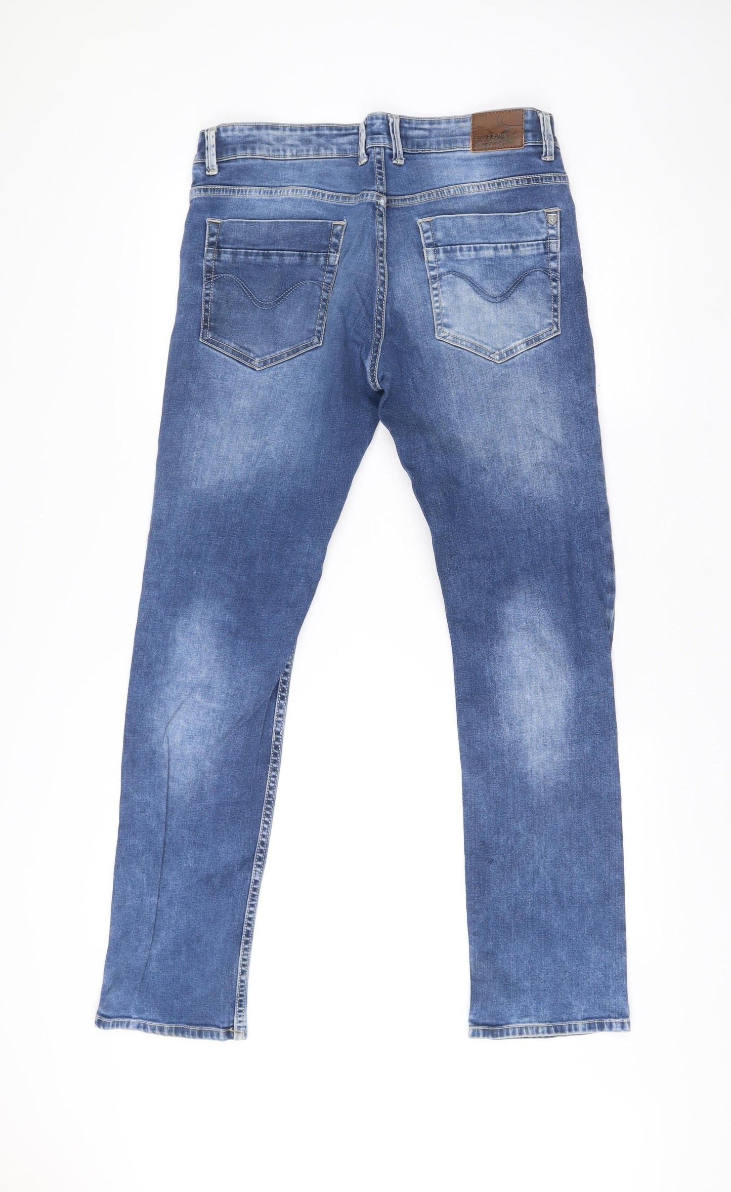 Mens UK Size 32 Buffalo Slim Fit Skinny Blue Jeans