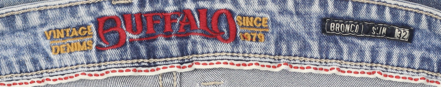 Mens UK Size 32 Buffalo Slim Fit Skinny Blue Jeans
