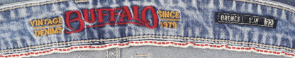 Mens UK Size 32 Buffalo Slim Fit Skinny Blue Jeans
