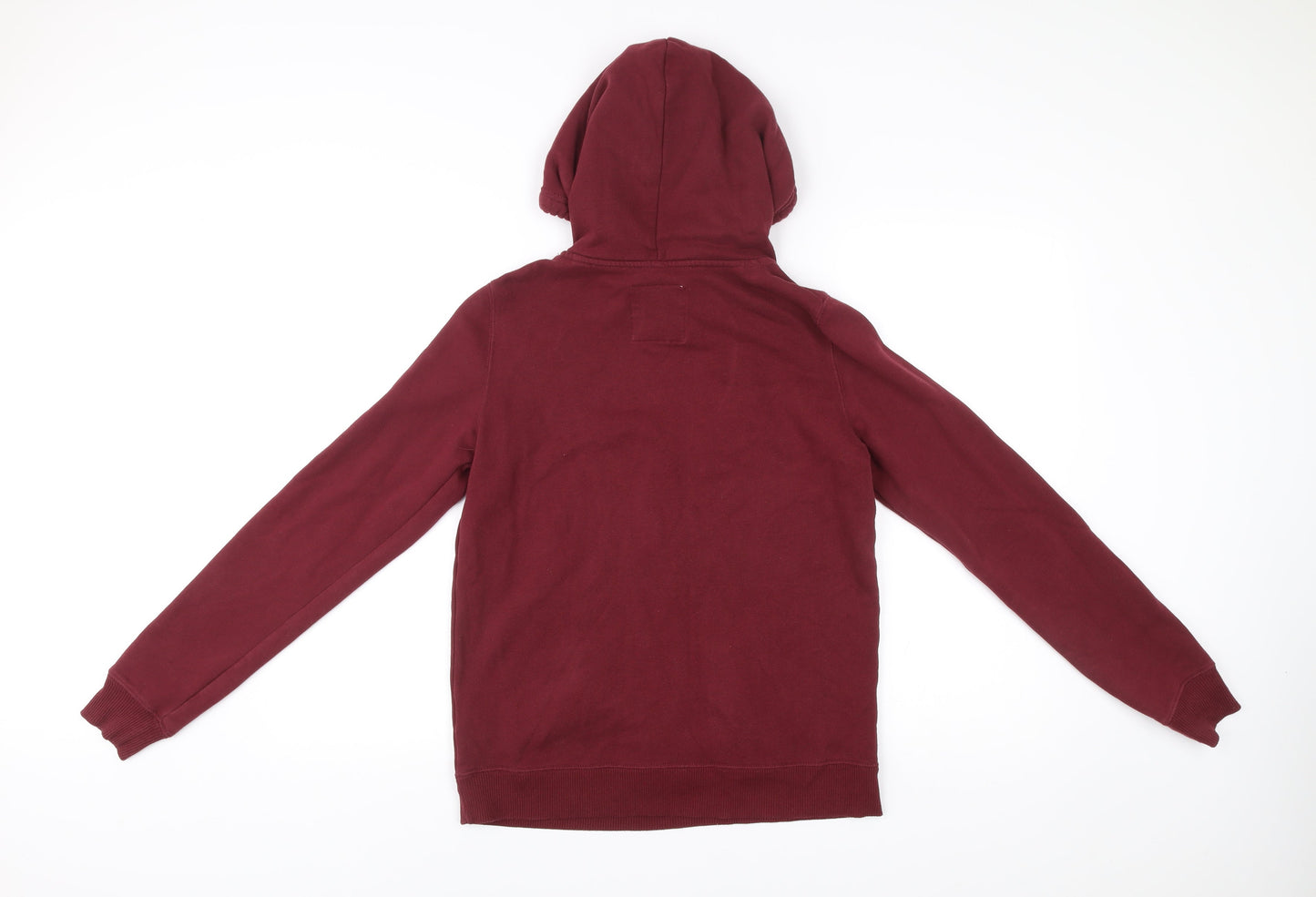 Hollister Women’s Red Pullover Hoodie S Logo Graphic Cotton Blend