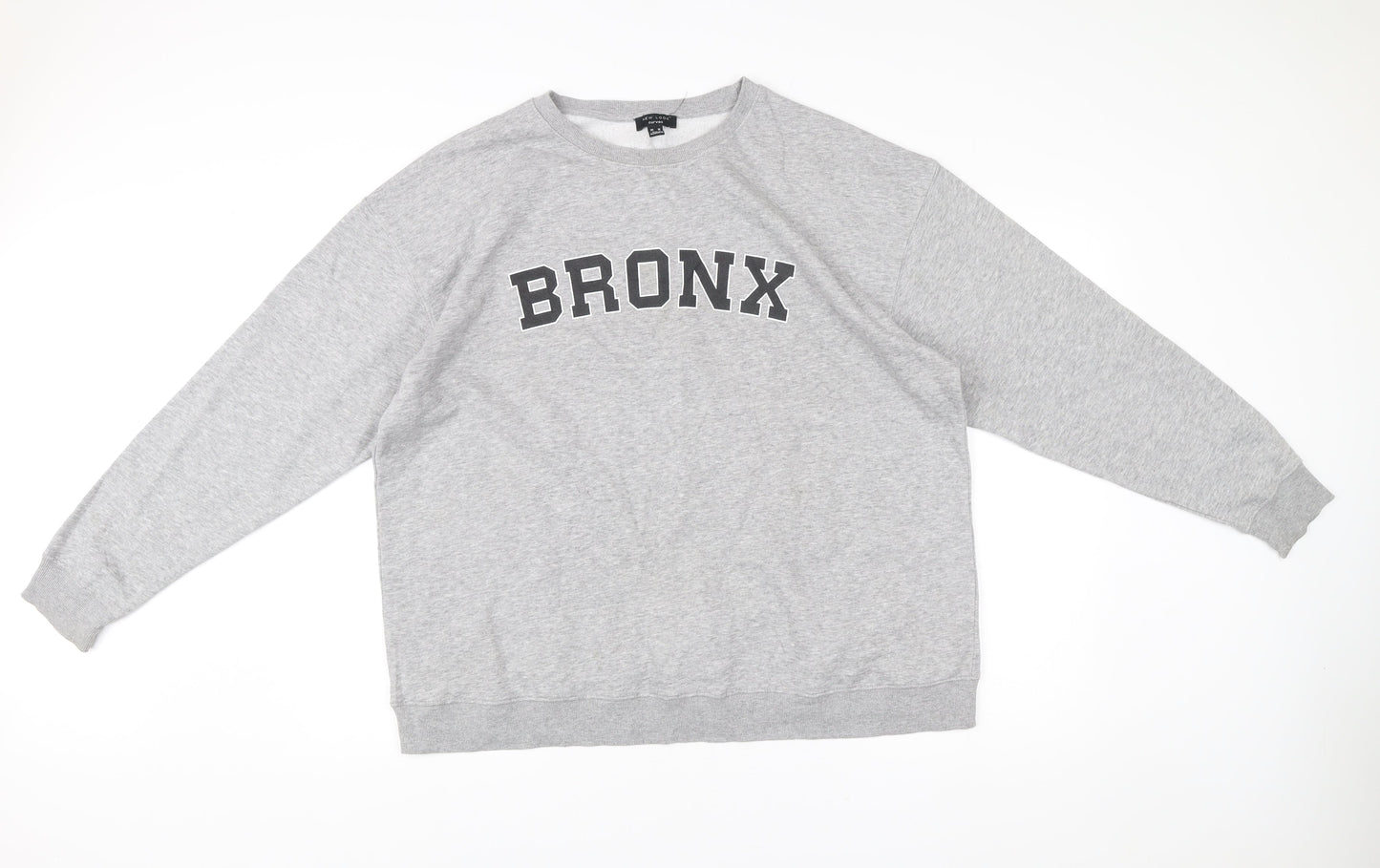 New Look Curves Women’s Grey Bronx Sweatshirt UK 18 Long Sleeve