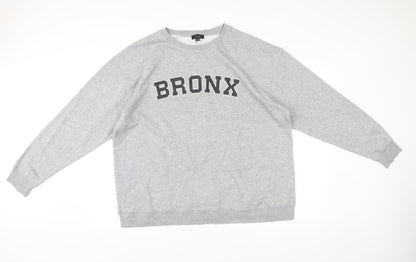 New Look Curves Women’s Grey Bronx Sweatshirt UK 18 Long Sleeve