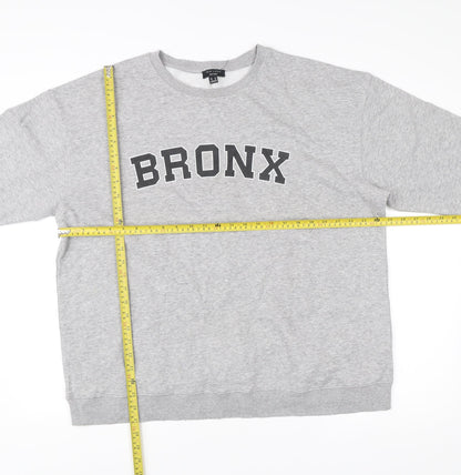 New Look Curves Women’s Grey Bronx Sweatshirt UK 18 Long Sleeve
