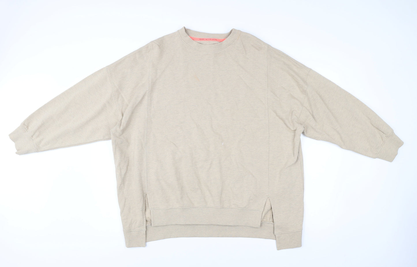 Mens UK Size M River Island Beige Pullover Sweatshirt