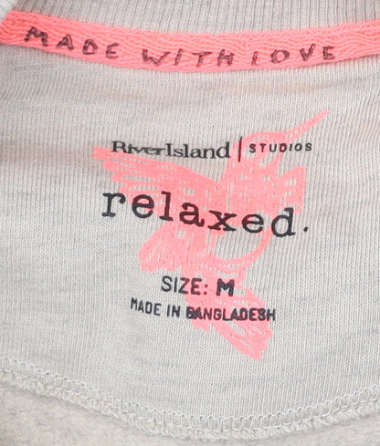 Mens UK Size M River Island Beige Pullover Sweatshirt