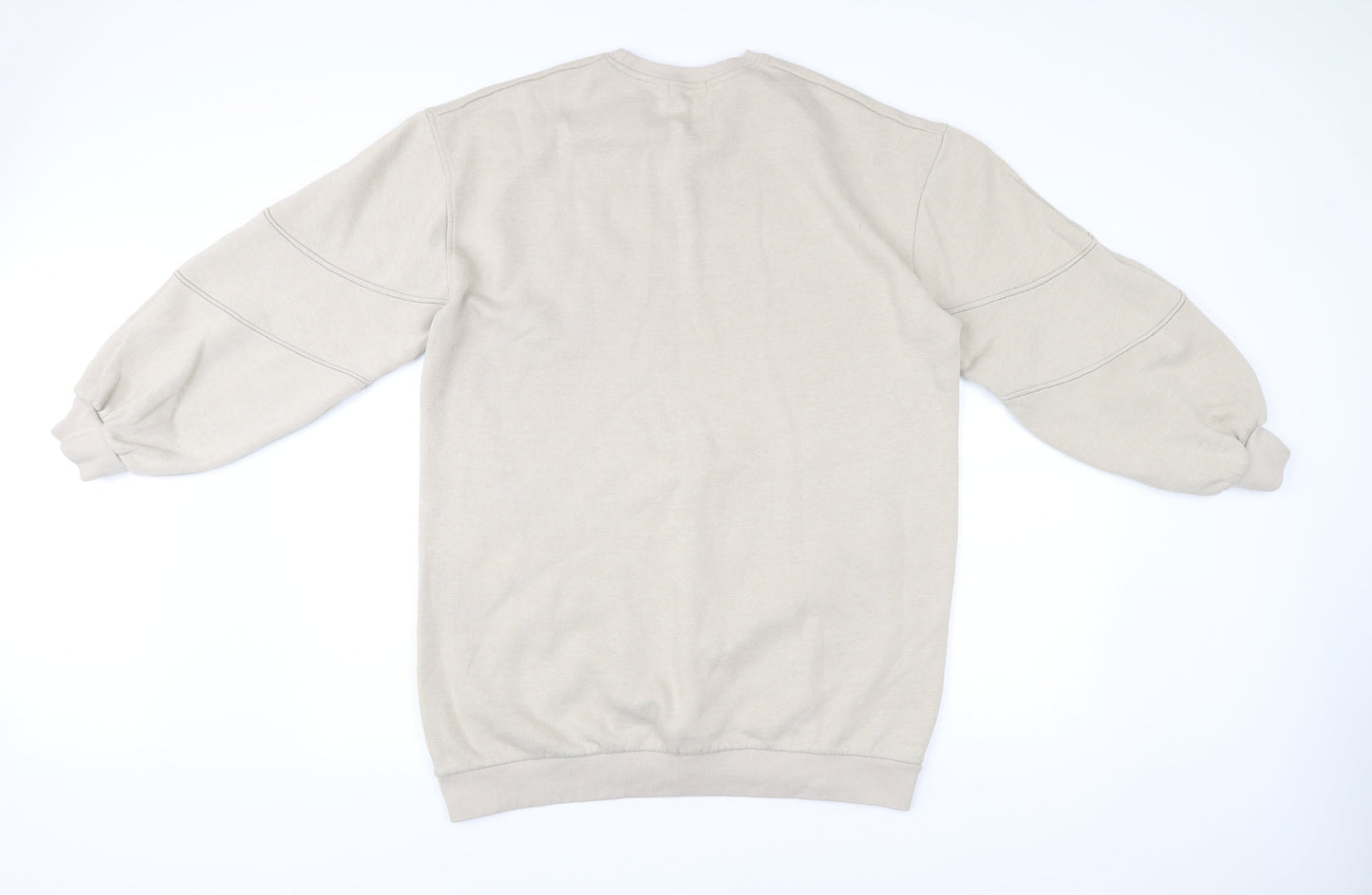 PrettyLittleThing Womens Beige Logo Sweatshirt Size 12 Pullover
