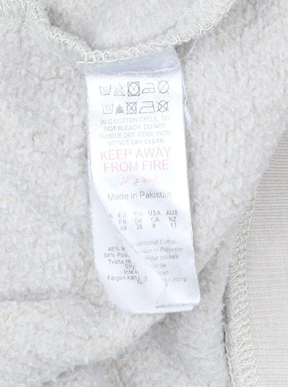 PrettyLittleThing Womens Beige Logo Sweatshirt Size 12 Pullover