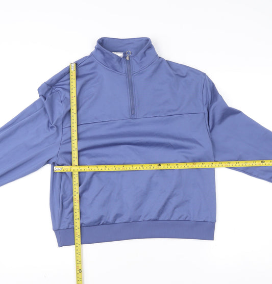 Decathlon Women’s Blue Track Jacket Size 12 Polyester Elastane