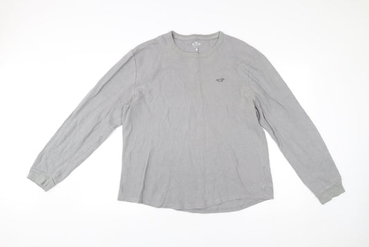 Mens UK Size L Hollister Grey Pullover Sweatshirt