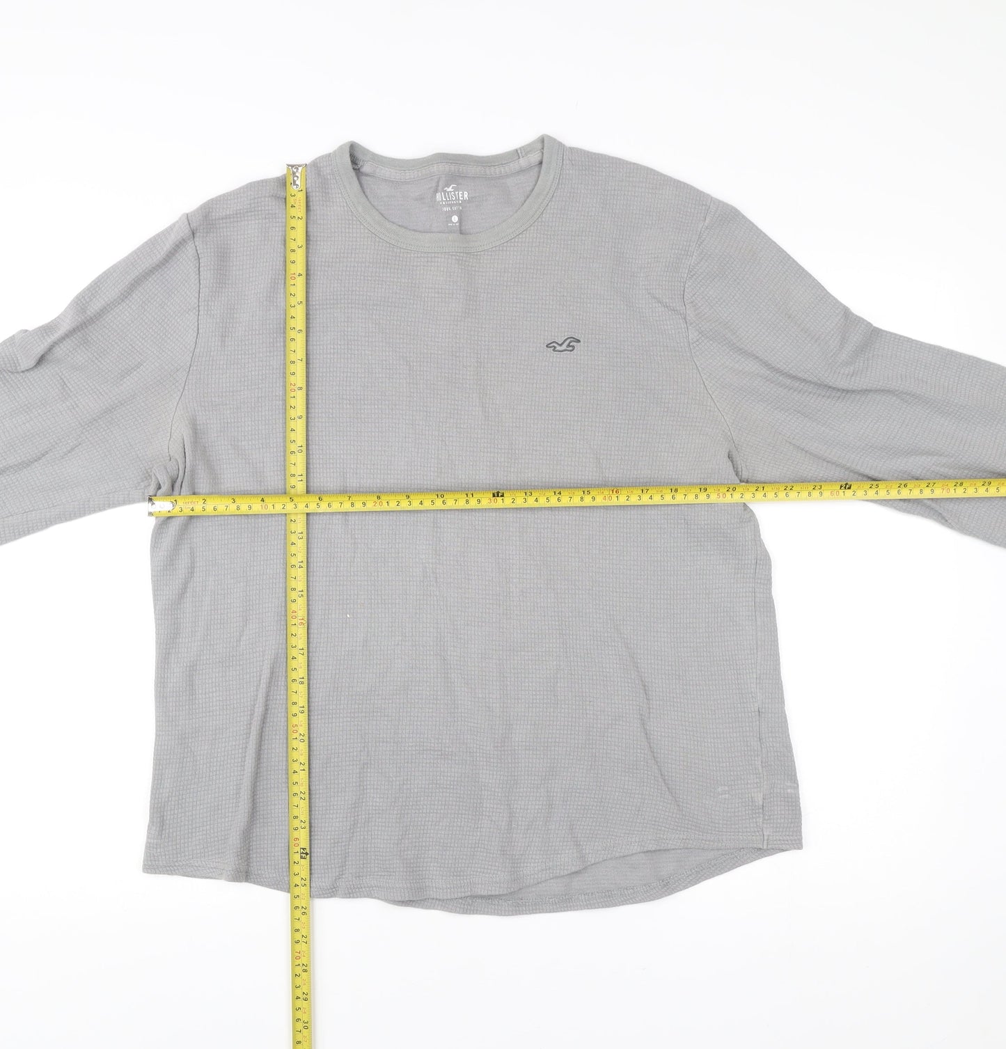 Mens UK Size L Hollister Grey Pullover Sweatshirt