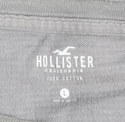 Mens UK Size L Hollister Grey Pullover Sweatshirt