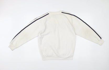 Lonsdale Boys White Sweatshirt 11-12 Years Crew Neck Pullover Logo