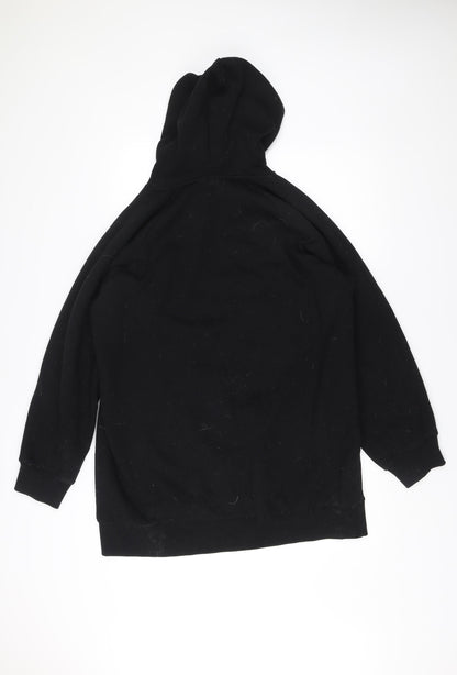 Unisex Adults UK Size L COLLUSION Black Pullover Hoodie