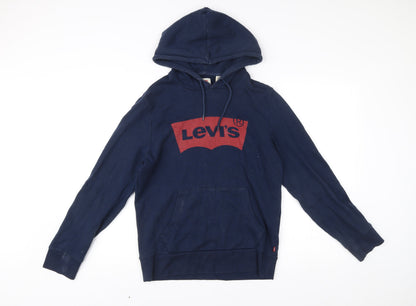Mens UK Size S Levi's Blue Pullover Hoodie