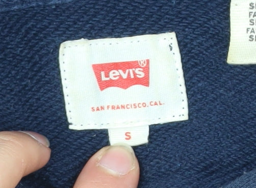 Mens UK Size S Levi's Blue Pullover Hoodie