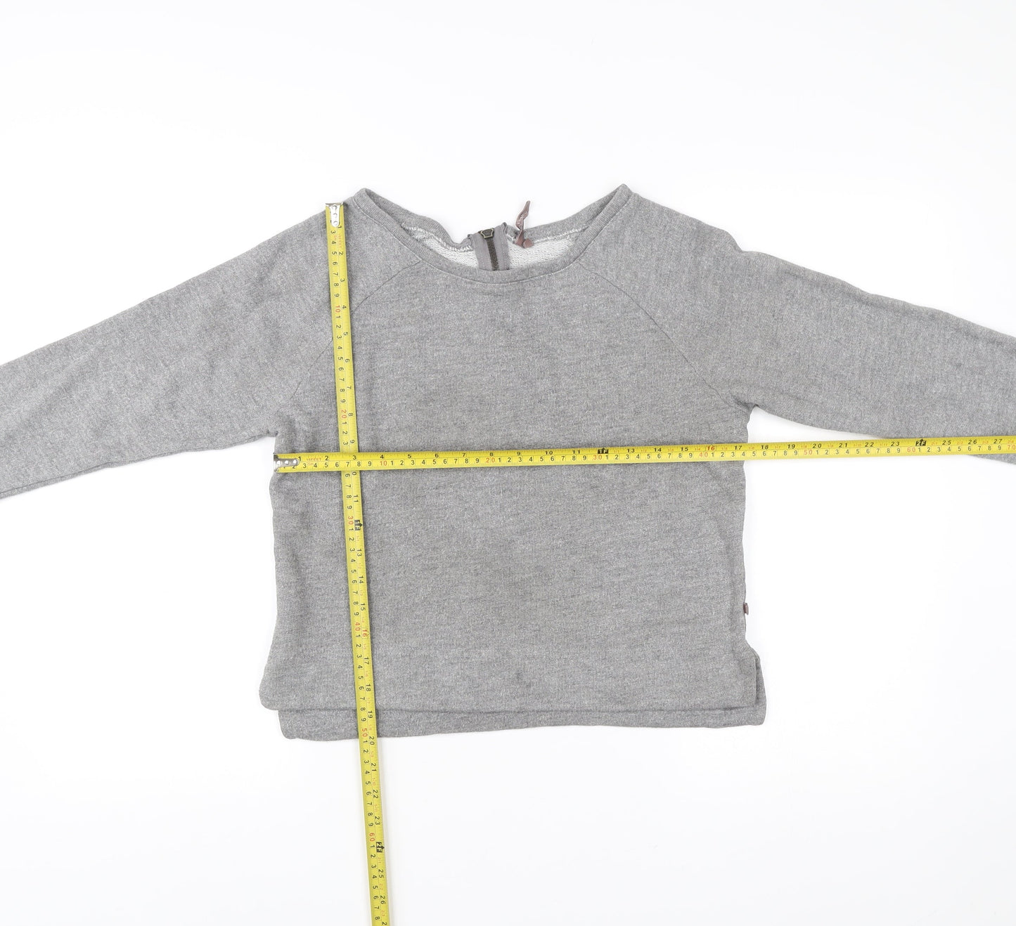 Sweaty Betty Women Grey Small Pullover Sweatshirt Zip Activewear